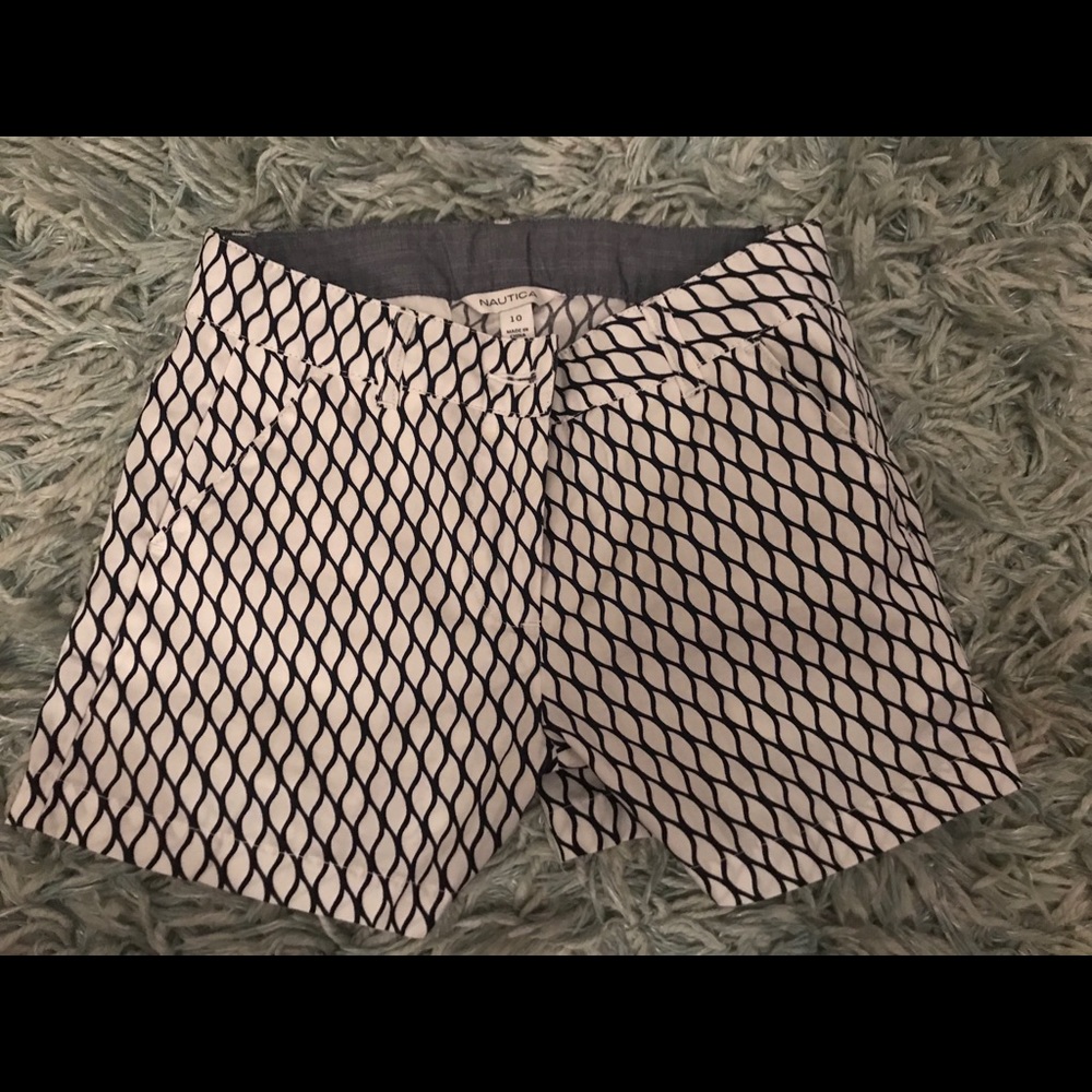 Nautica Blue and White Girls Shorts